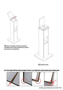 Kit Standard: Colonna + 6 confezioni di Gel Igien da 500ML - Protezioni by Arcadia 