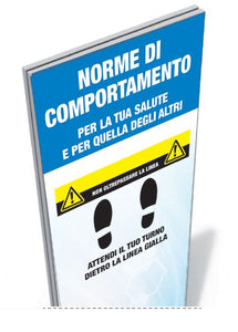 Pannello autoportante 50x150H - "Attendi il turno #2" Monofacciale - Protezioni by Arcadia 