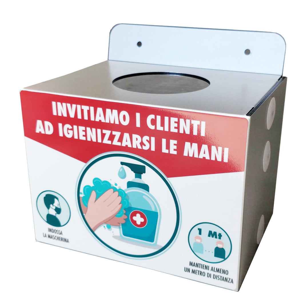 Porta gel da muro in Alluminio Dibond - 